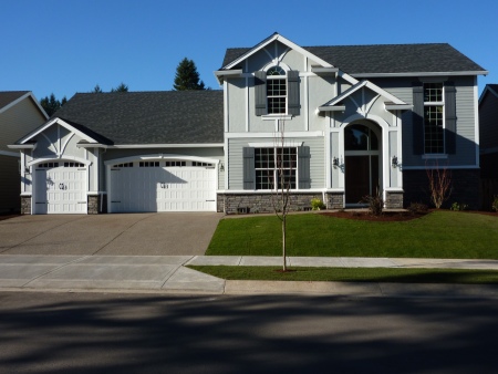photo of front of completed Whistler home plan